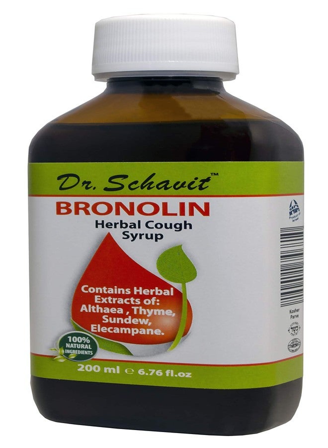 DR. SCHAVIT BRONOLIN Herbal Cough Syrup 100% Natural Ingredients 6.76fl.oz - Image 1